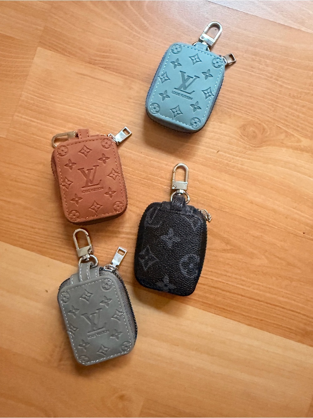 Louis Vuitton Monogram Key Pouch Set – Teal, Tan, Gray, Black SOLD SEPARATELY